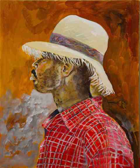 Vagabond Artist Images of Haiti--Man in Fringe Hat
