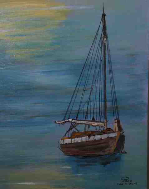 Vagabond Artist Images of Haiti--Isle a Vache sail craft