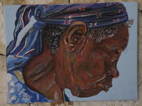 Vagabond Artist Images of Haiti--Market Lady