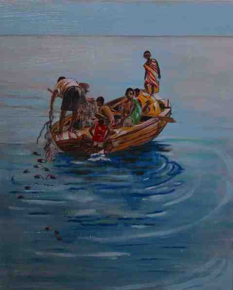 Vagabond Artist Images of Haiti--Isle a Vache Fishermen