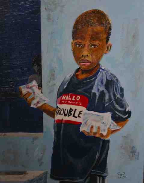 Vagabond Artist Images of Haiti--Lost Boy (2013)