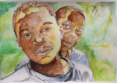 Vagabond Artist Images of Haiti--St. Marc Boys